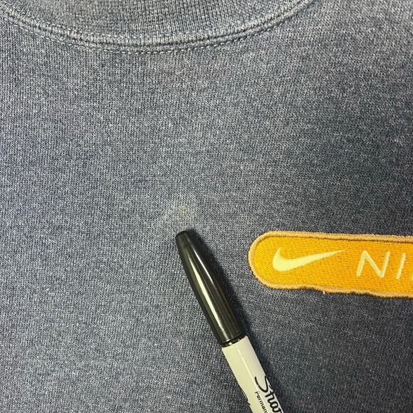 Vintage 90s Nike Crewneck Sweatshirt Swoosh Spellout‎ Logo Men's Size M USA MADE - Picture 4 of 9